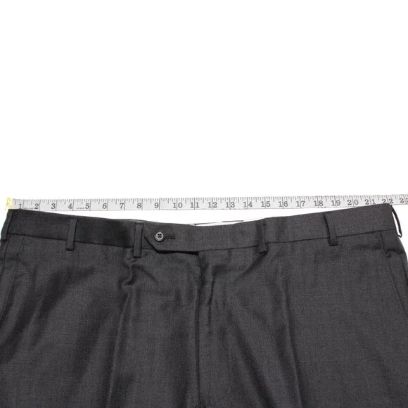 Samuelsohn NWD Dress Pants Size 44 US In Solid Gray 100% Wool Q62